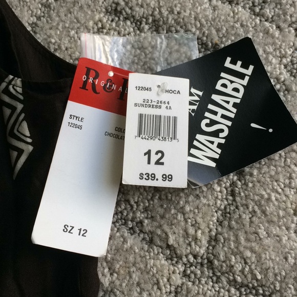 R&K sleeveless brown maxi sun dress Size 12 - Picture 7 of 10